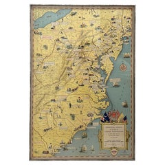 1932 "Principal Events in the Life of George Washington" Pictorial Map