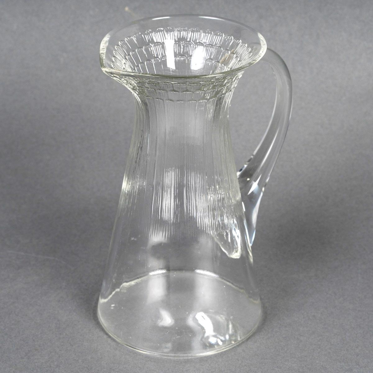 1932 René Lalique - 2 Jarras Y 1 Decantador Art Decó Flor de Cristal en Bueno estado para la venta en Boulogne Billancourt, FR