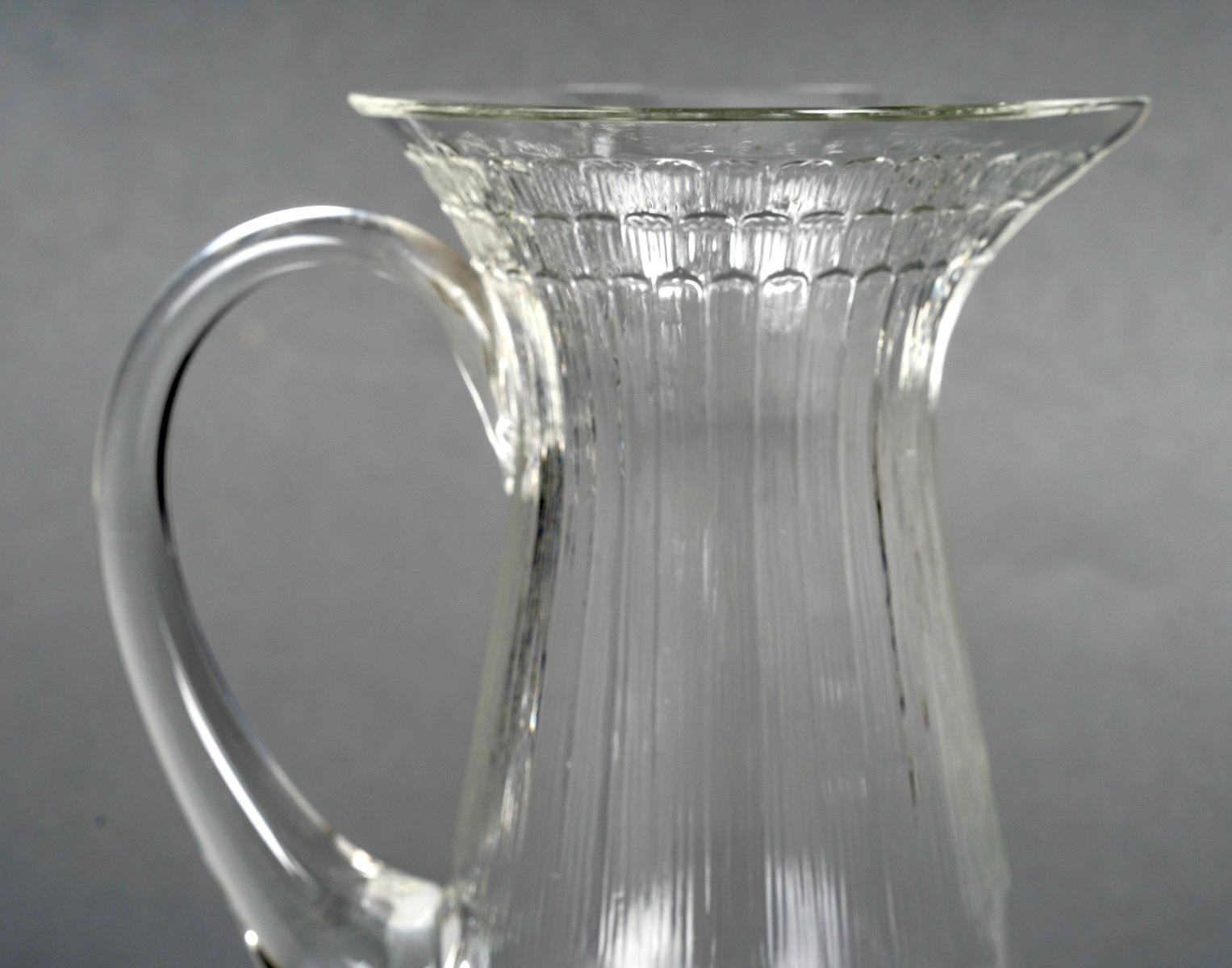 1932 René Lalique - 2 Jarras Y 1 Decantador Art Decó Flor de Cristal Vidrio soplado en venta