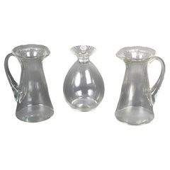 1932 René Lalique - 2 Jarras Y 1 Decantador Art Decó Flor de Cristal