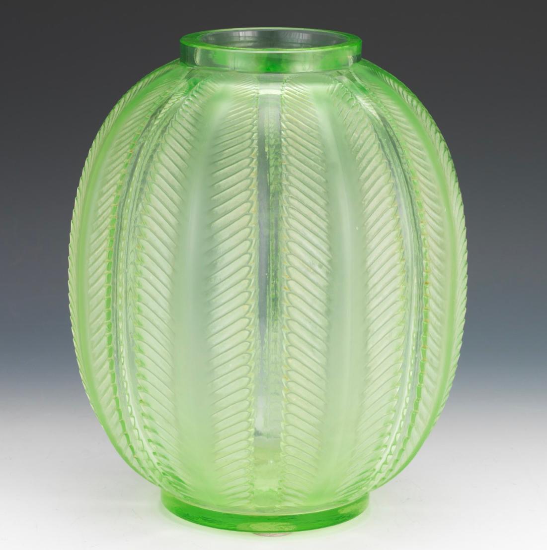lime green glass vase