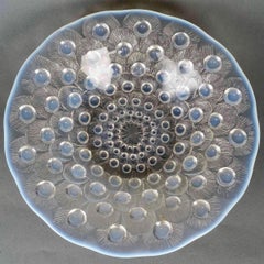 1932 René Lalique - Bowl Coupe Plumes de Paon Opalescent Glass Peacock Feathers