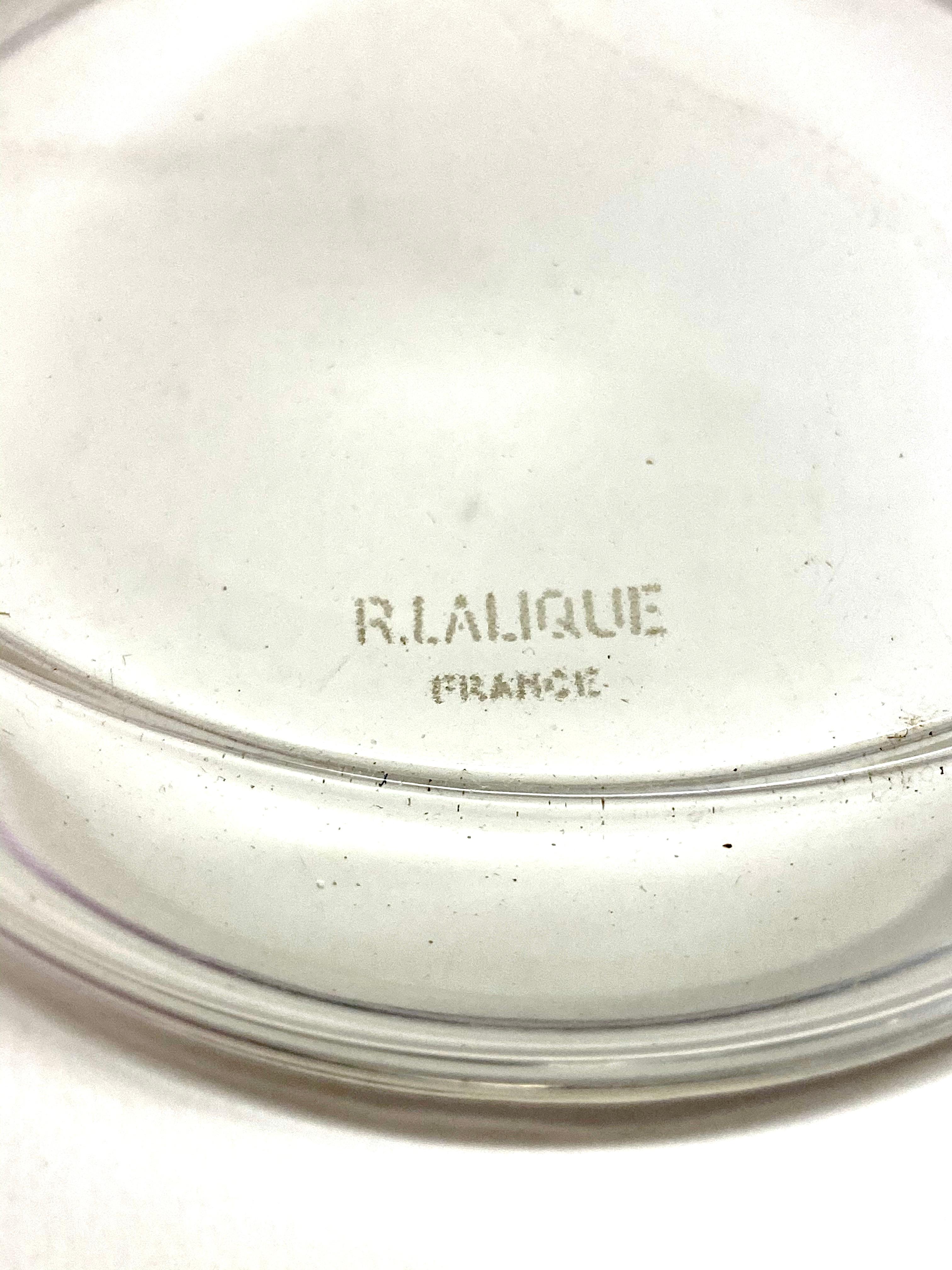 Molded 1932 René Lalique Nippon Box Clear Glass, Pearls