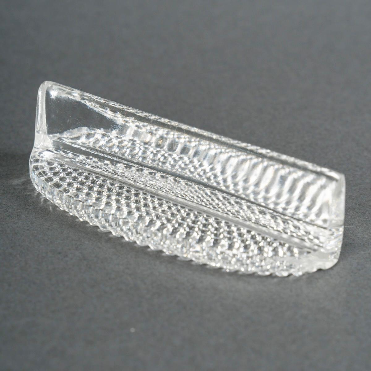 Francese 1932 René Lalique Set di 8 poggiacoltelli Nippon in vetro con perle d'acqua in vendita