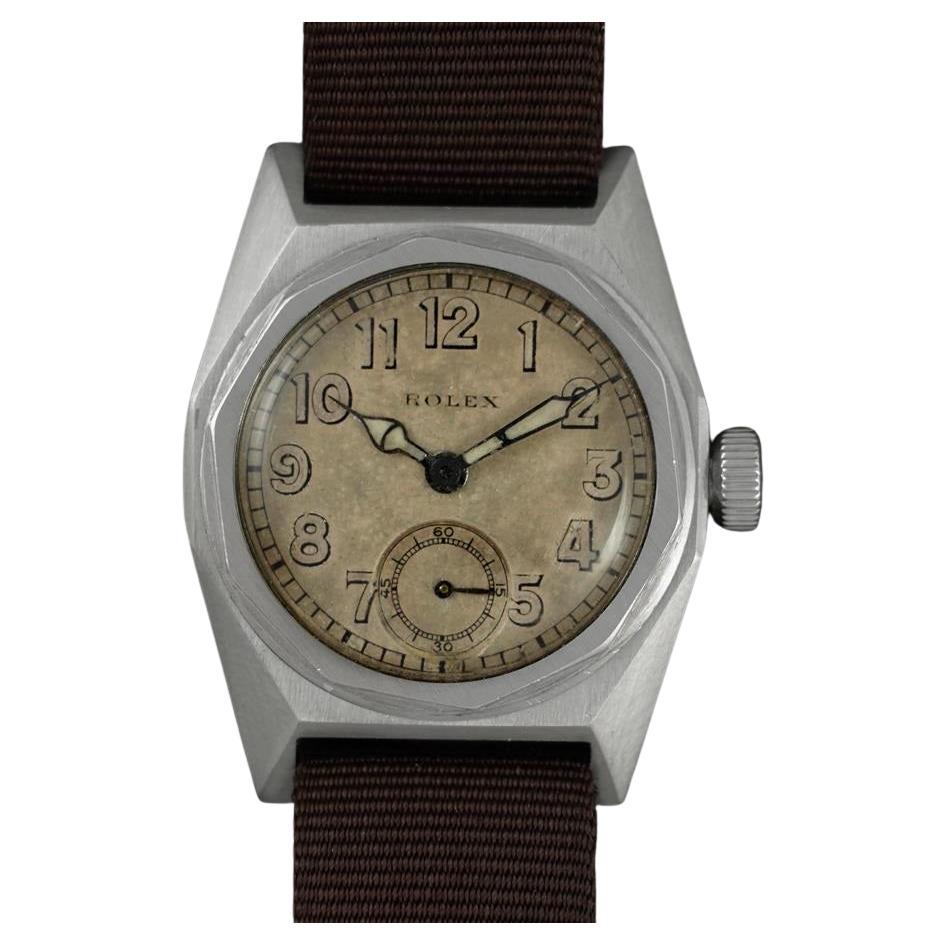 1932 Rolex Vintage Mens Borgel / Taubert Cased Hermetic Watch - Stainless Steel For Sale
