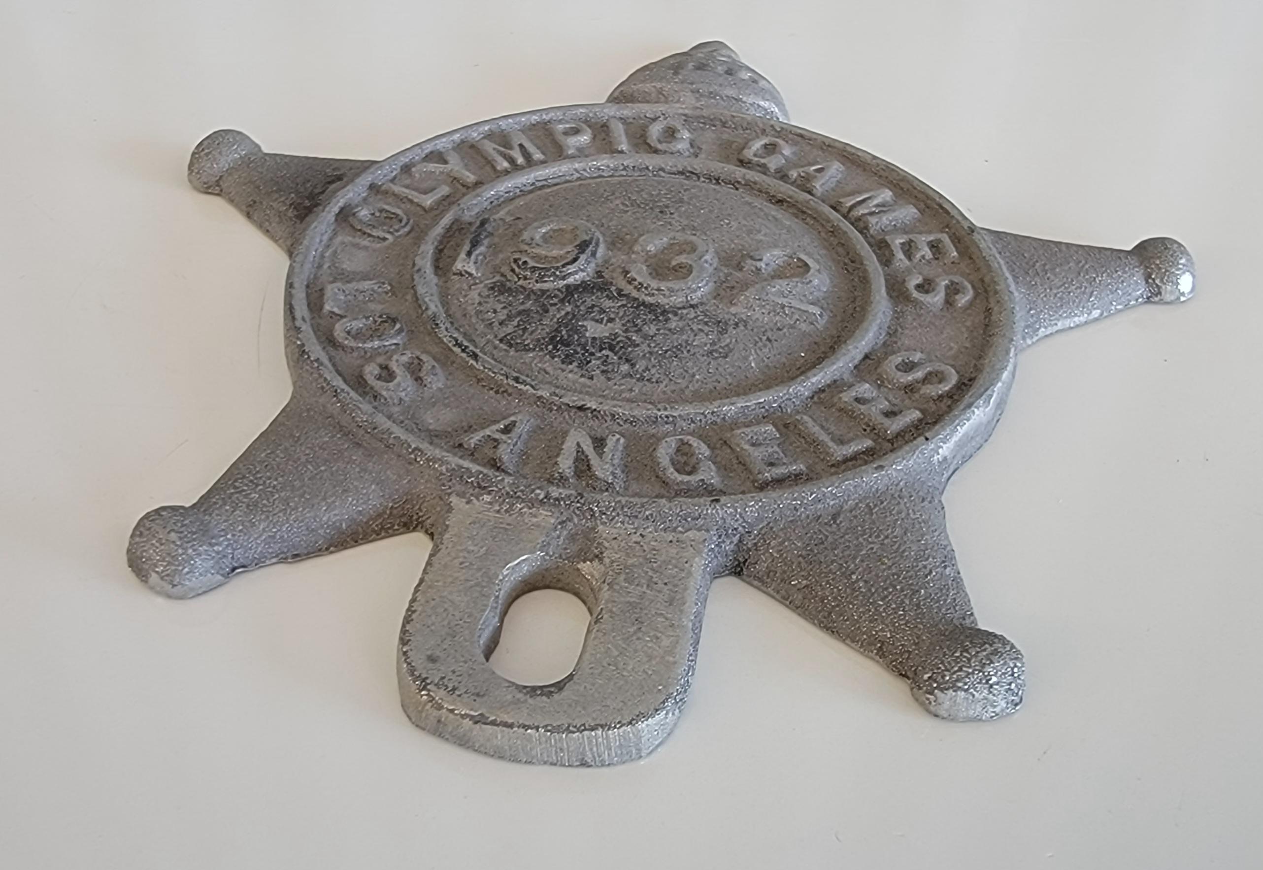 American 1932 Summer Olympics Los Angeles License Plate Fob