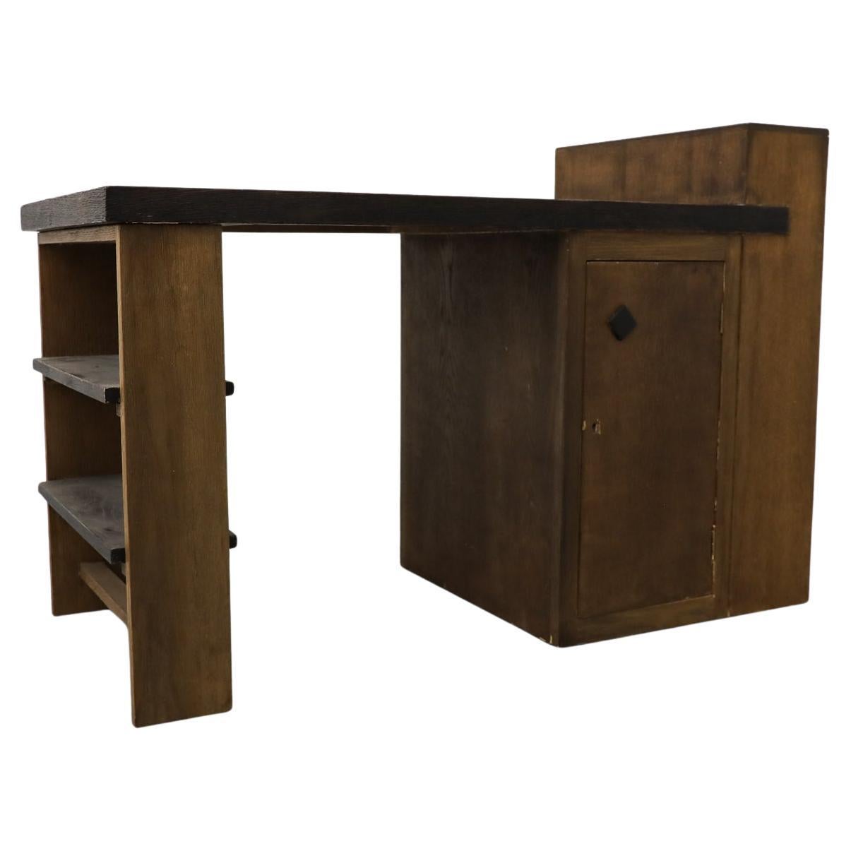 1932 "The Hague School" art deco desk by P.E.L Izeren For Sale