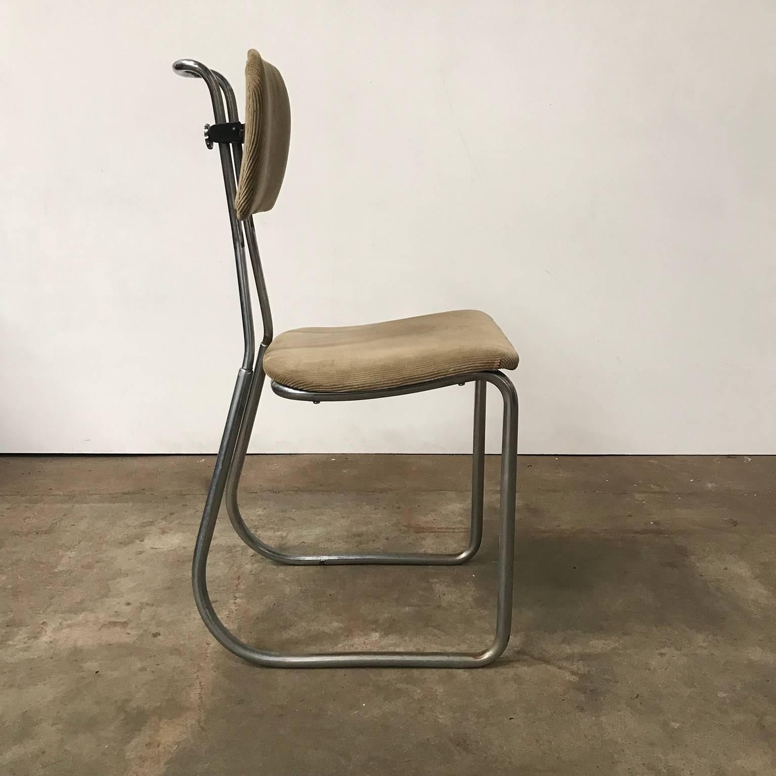 Industrial 1932, W.H. Gispen for Gispen Culemborg, Holland, Original Pre War Typing Chair For Sale