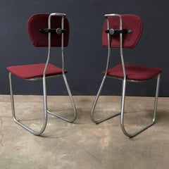 1932, W.H. Gispen for Gispen Culemborg, Holland, Original Pre War Typing Chairs