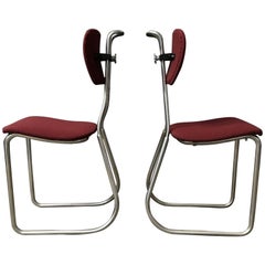 1932, W.H. Gispen for Gispen Culemborg, Holland, Original Pre War Typing Chairs