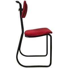 Vintage 1932 W.H. Gispen for Gispen Culemborg, Holland, Rare Black Original Typing Chair
