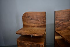 1932s Pair of Art Deco Bedside Tables, Czechoslovakia