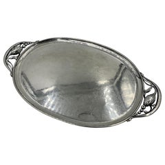 1933-1944 Georg Jensen Blossom Tray 2 Antique Denmark Sterling Silver