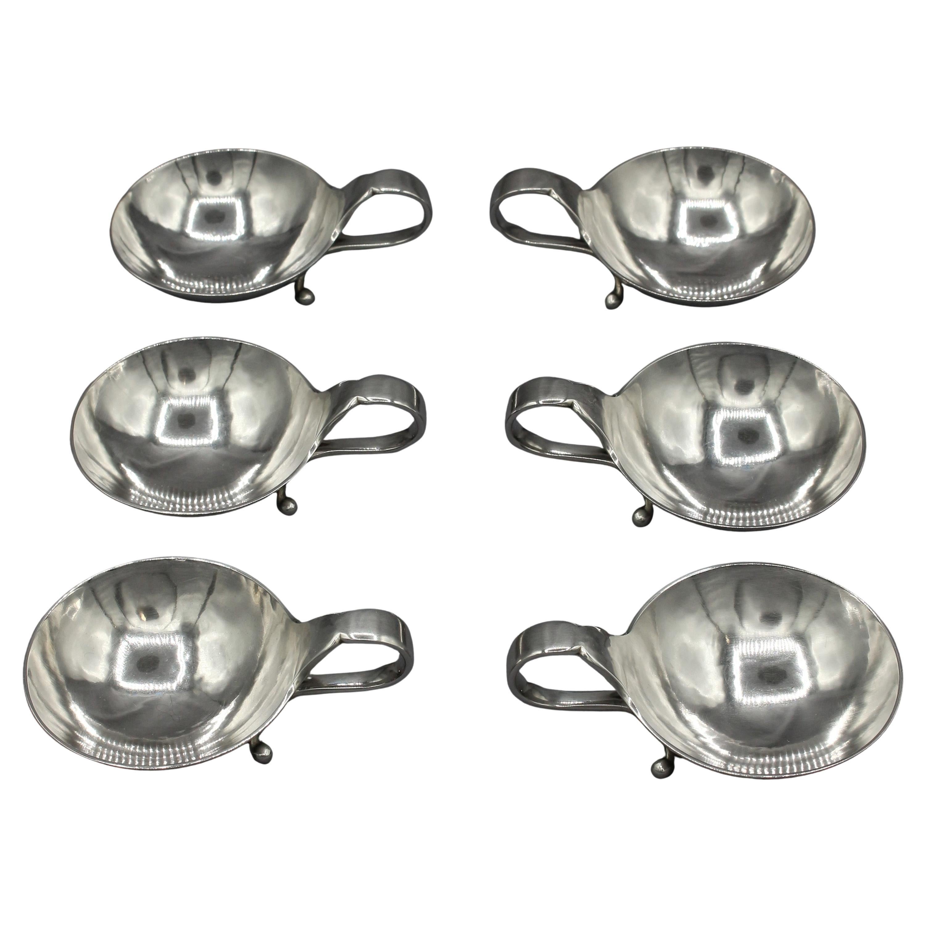 1933-1944 Set of 6 Sterling Silver Salt Dips by Georg Jensen