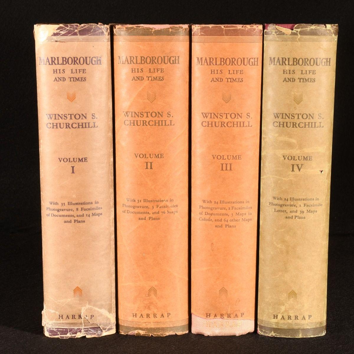 Une première impression très recherchée, sous jaquette, de la biographie monumentale de Winston Churchill sur son ancêtre, le duc de Marlborough, complète avec toutes les planches et les cartes dépliantes.

Première édition, première