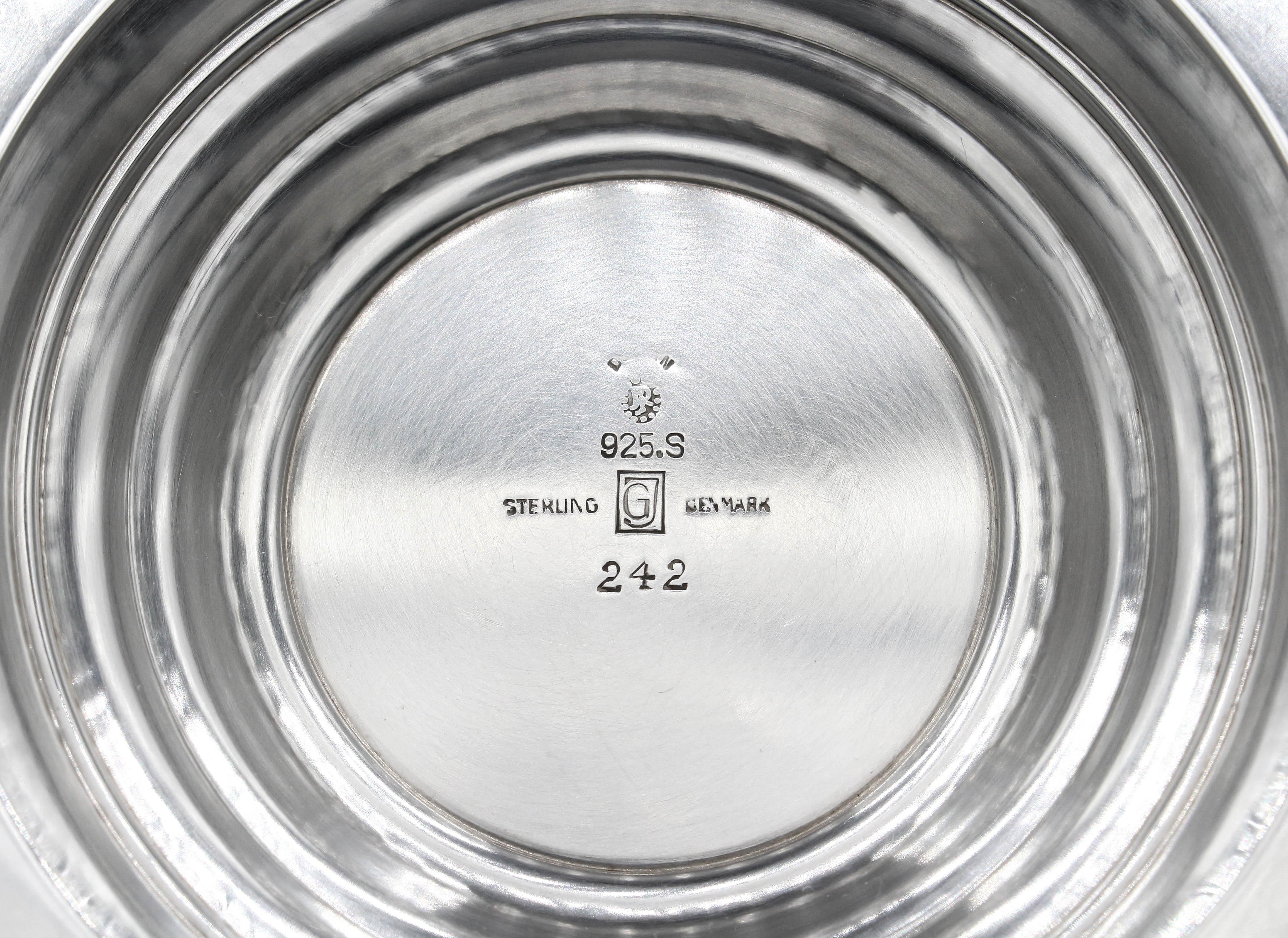 Compote danese in argento sterling del 1933-44 di Georg Jensen In condizioni buone in vendita a Chapel Hill, NC