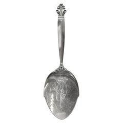 1933-44 Georg Jensen Acanthus Sterling Handled Fish Server