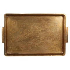 1933 - A Century of Progress - Chicago Worlds Fair Solid Etched Copper Tray
