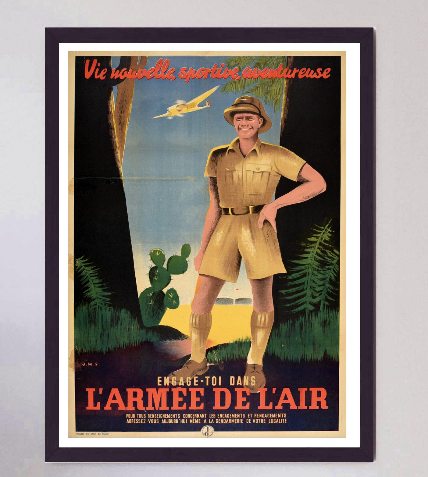 Mid-20th Century 1933 Air Force, L'Armee De L'air Original Vintage Poster For Sale