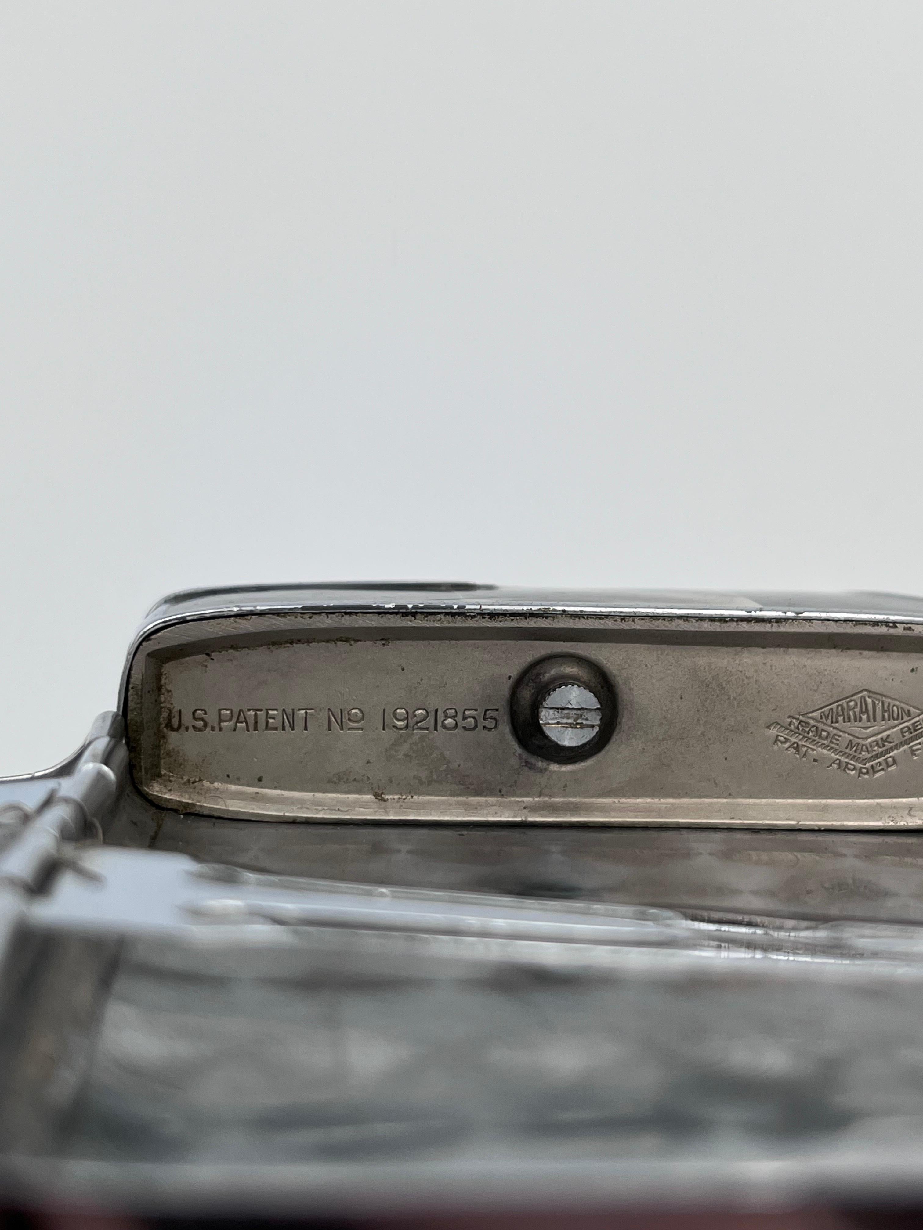 1933 Art Deco Marathon Kombination Feuerzeug / Zigarettenetui von F. A. Whittaker im Angebot 1