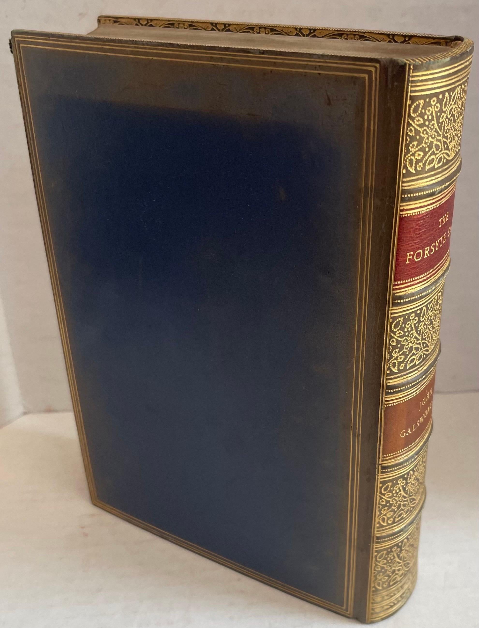 1933 Leather Bound The Forsyth Saga by John Galsworthy For Sale 1