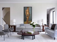 1933 Male 'White' Men Nude Portrait Study Oil Painting by Olga von Mossig-Zupan