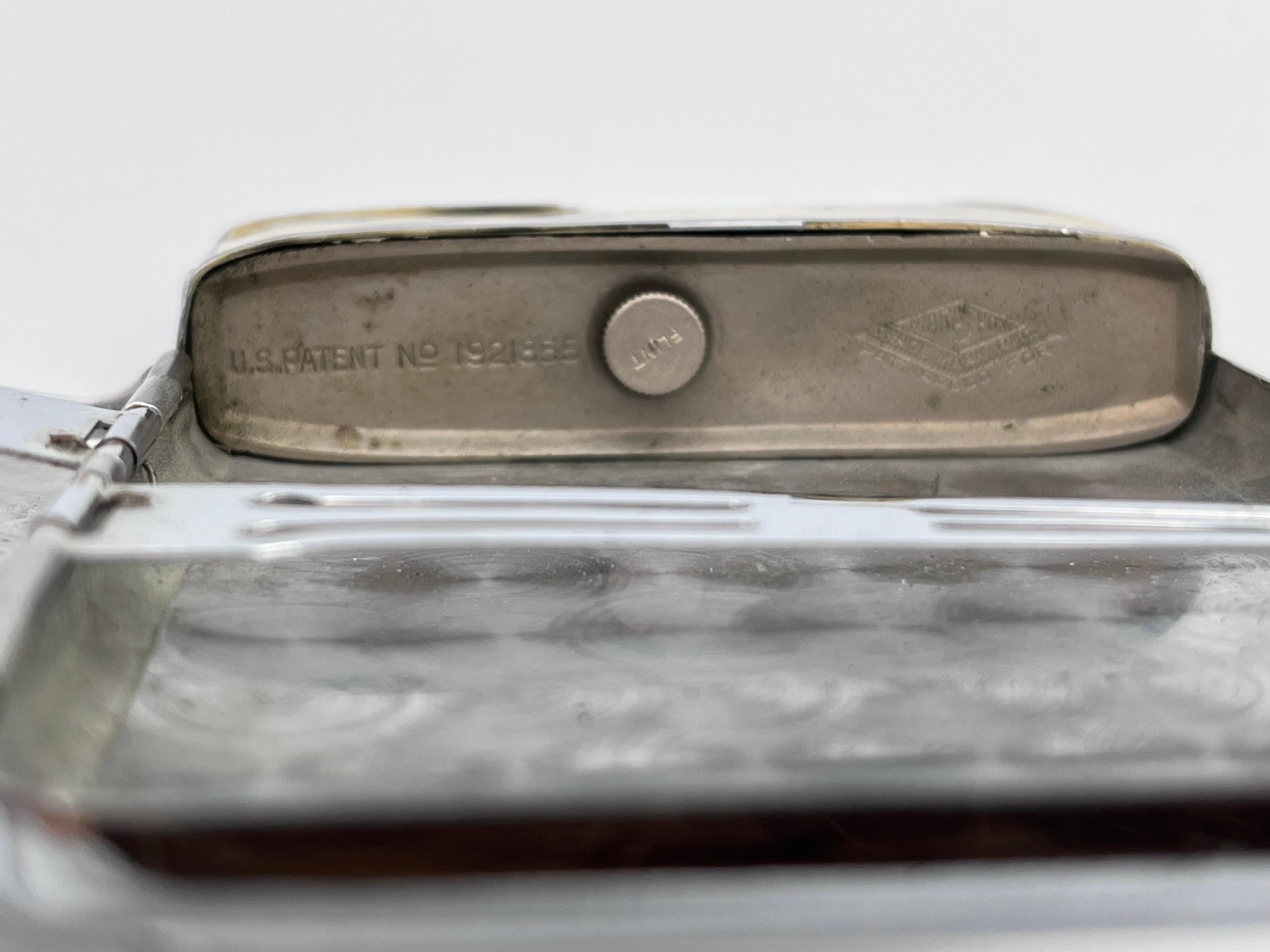 1933 Marathon Art Deco Enamel and Chrome Combo Jazz Age Cigarette Case & Lighter For Sale 1