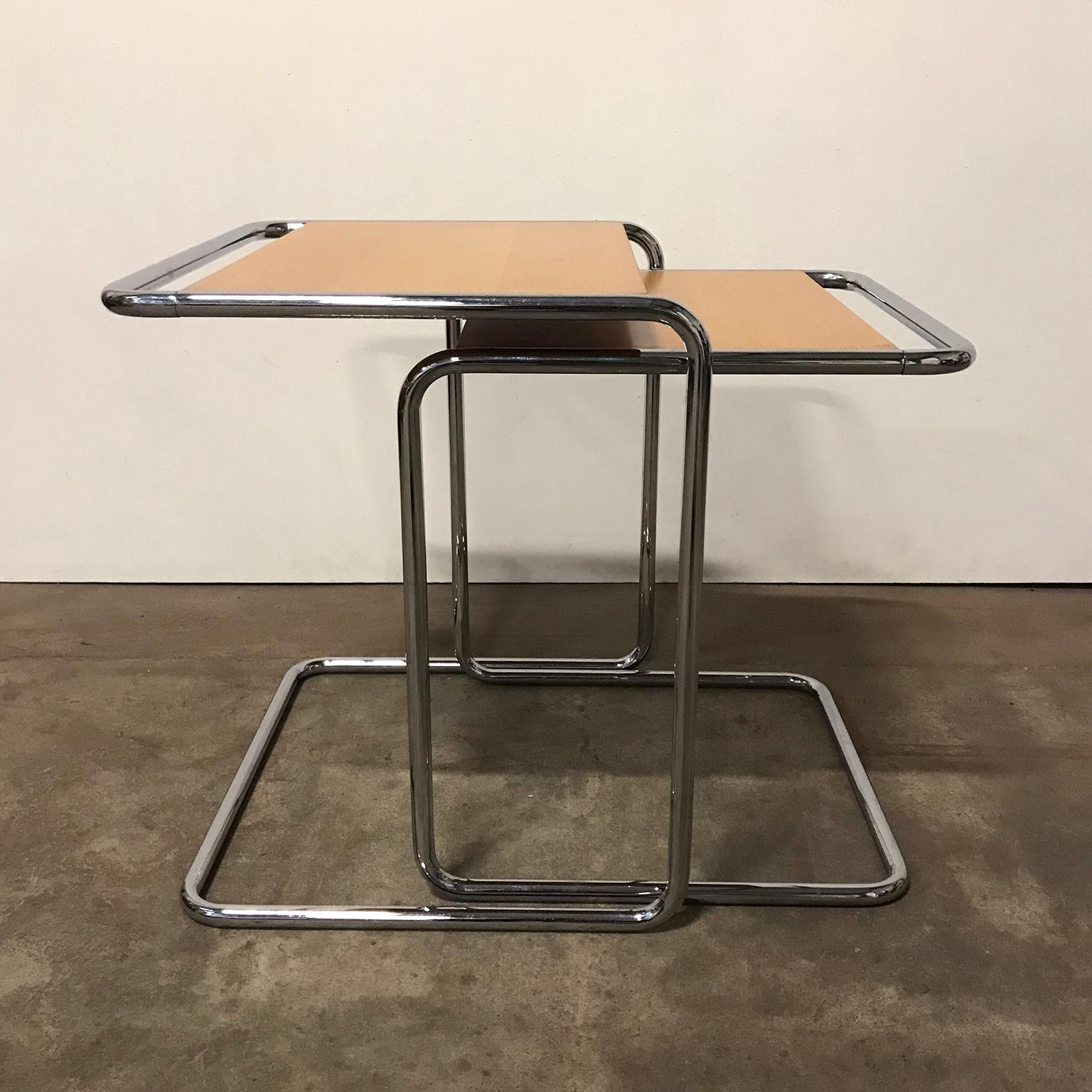 1933, Marcel Breuer for Thonet, B97A and B97B in Wood with Chrome Frame 6