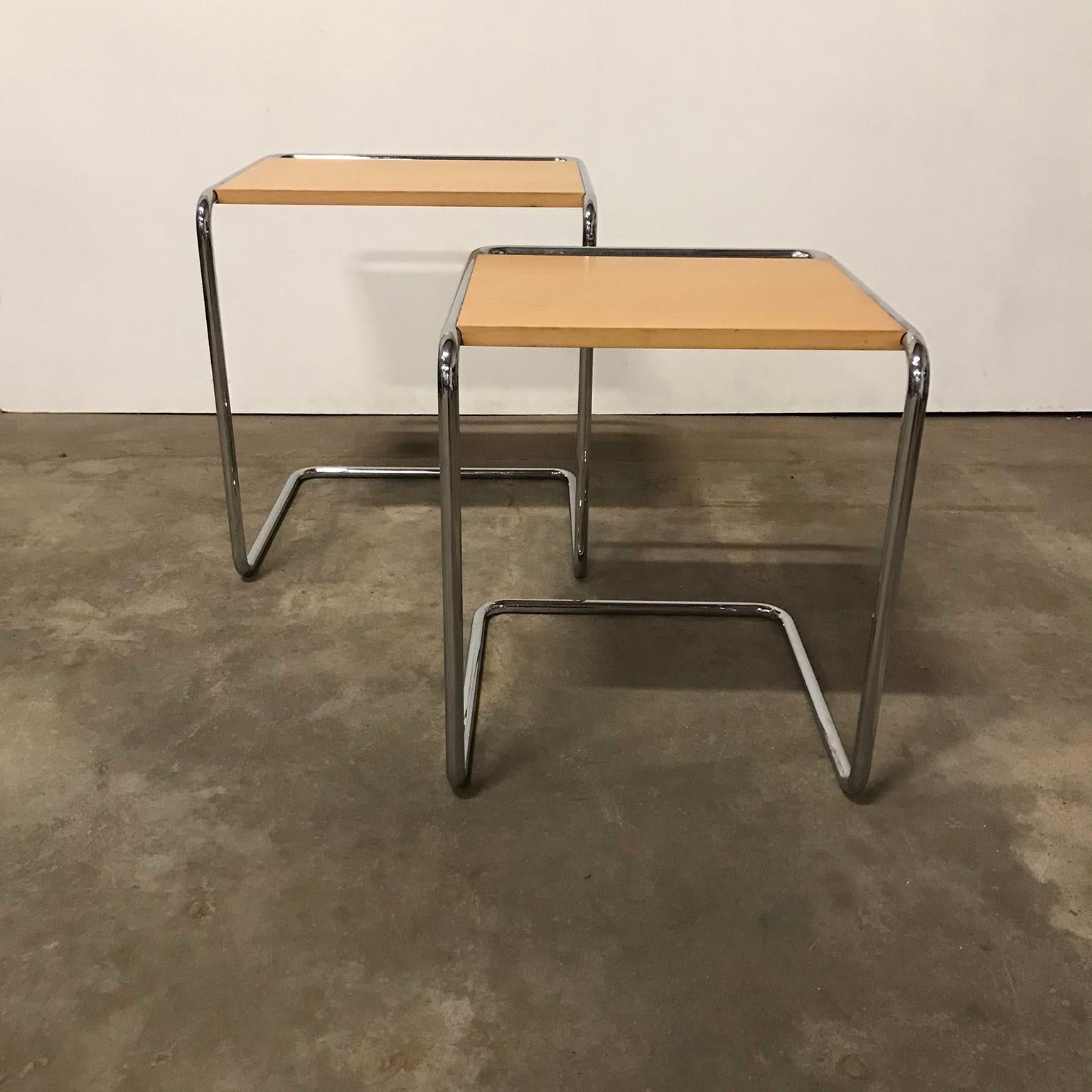 Mid-20th Century 1933, Marcel Breuer for Thonet, B97A and B97B in Wood with Chrome Frame