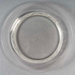 1933 René Lalique, Set of 10 Plates Phalsbourg Clear Glass Graps