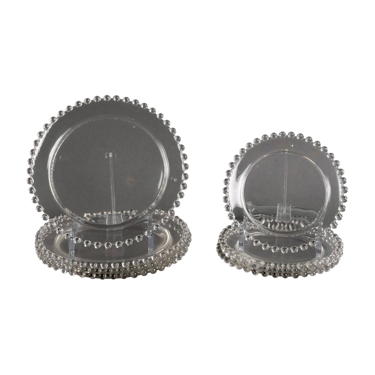 1933 Rene Lalique Set of Tablewares 8 Andlau Plates Glass