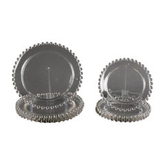 1933 Rene Lalique Set di servizi da tavola 8 piatti Andlau in vetro