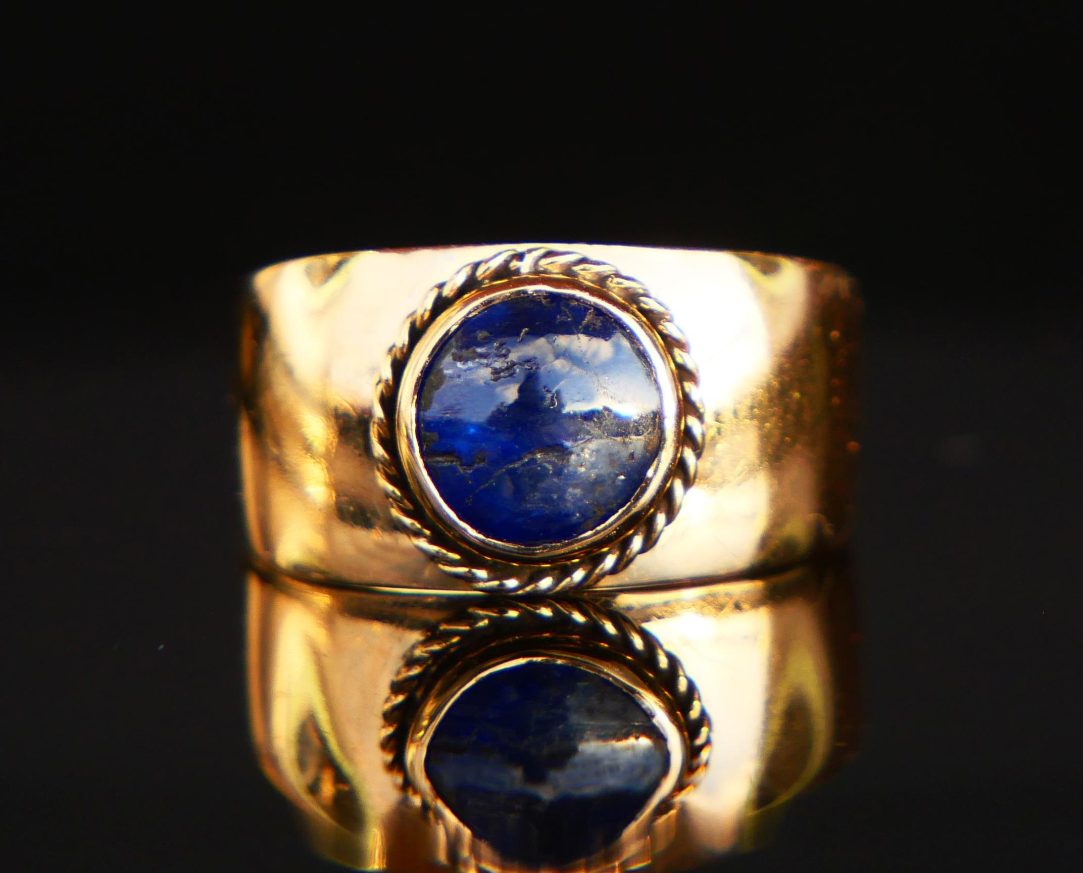 1933 Ring natural 1.75ct Sapphire solid 18K Gold ØUS5.5 / 2.3gr For Sale 6