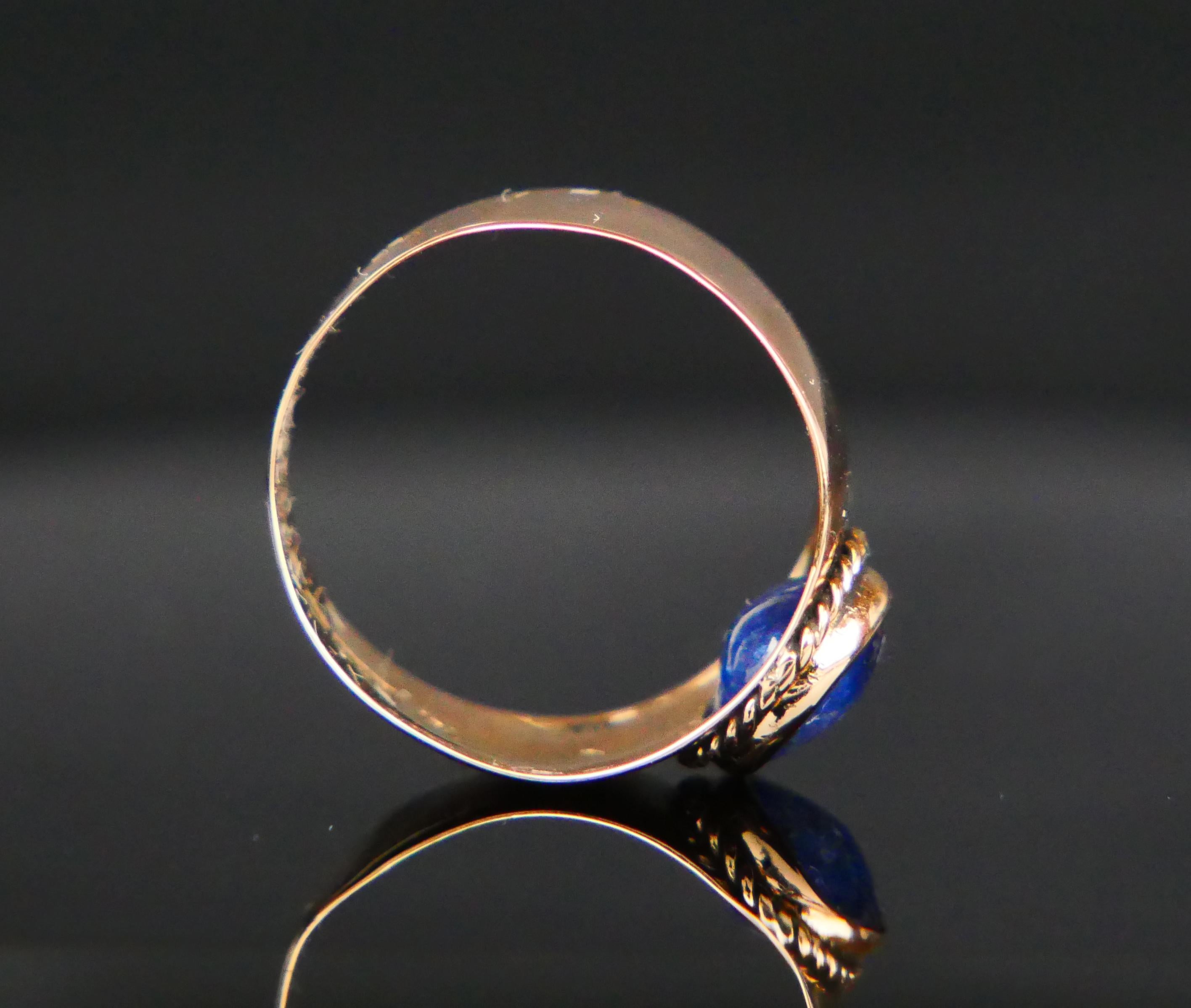 1933 Ring natural 1.75ct Sapphire solid 18K Gold ØUS5.5 / 2.3gr For Sale 7