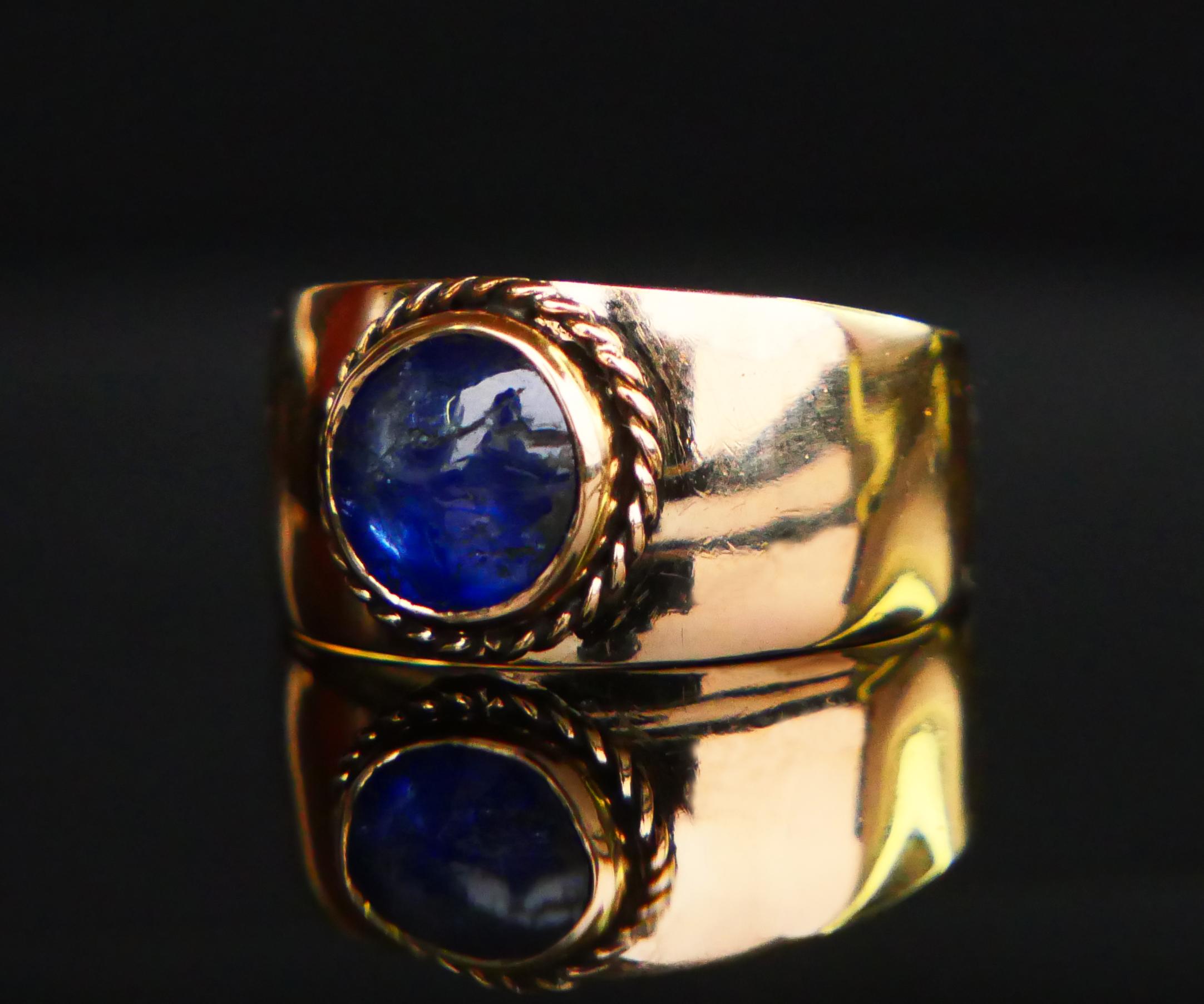 1933 Ring natural 1.75ct Sapphire solid 18K Gold ØUS5.5 / 2.3gr For Sale 8