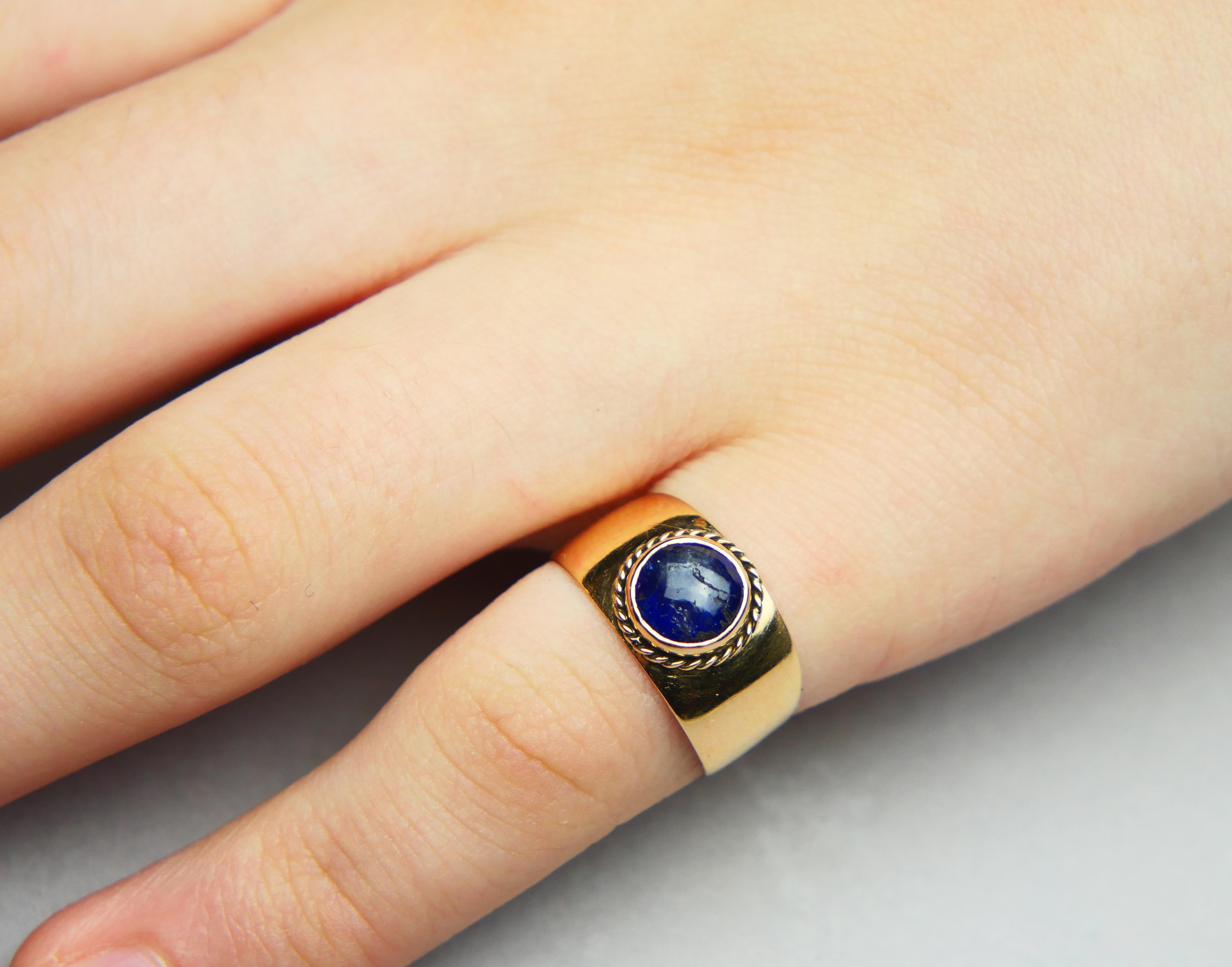 1933 Ring natural 1.75ct Sapphire solid 18K Gold ØUS5.5 / 2.3gr For Sale 3