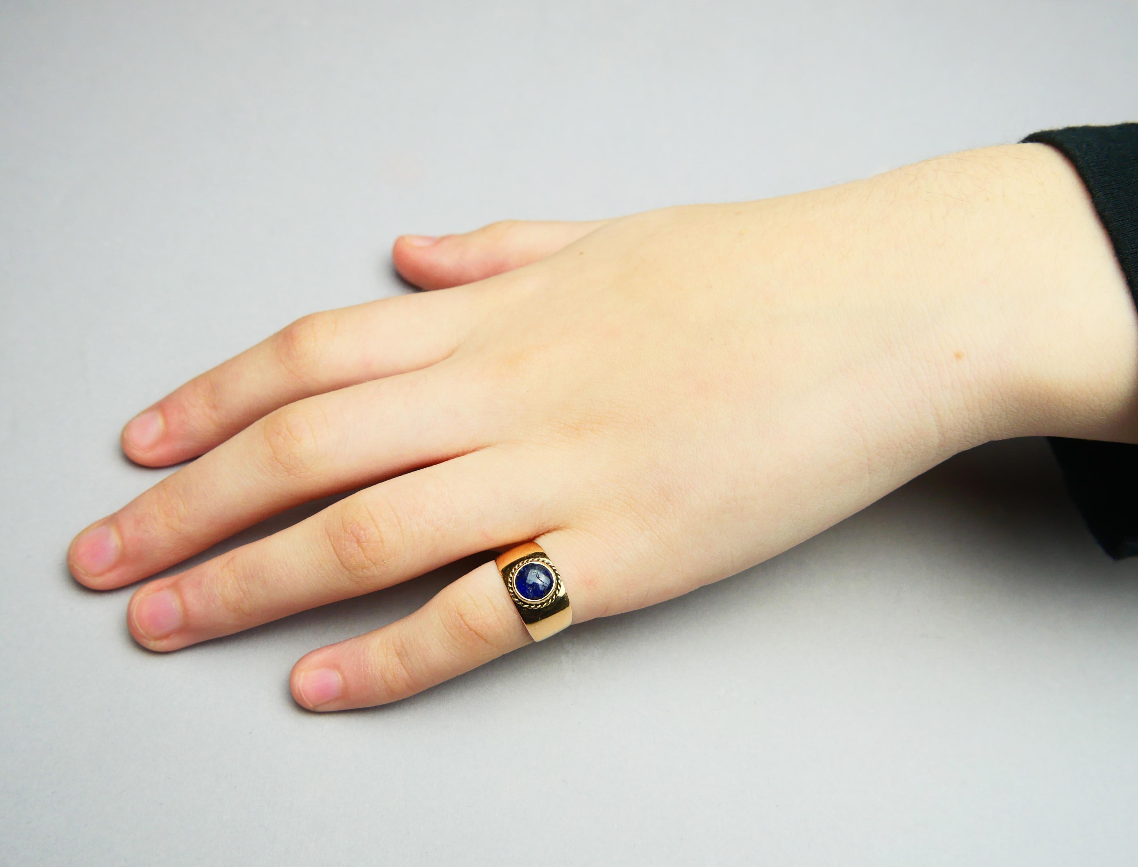 1933 Ring natural 1.75ct Sapphire solid 18K Gold ØUS5.5 / 2.3gr For Sale 4