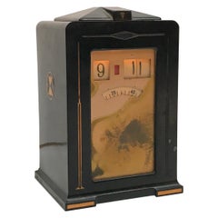 1933 Skyscraper Style Art Deco Telechron Model 8b01 "Cyclometer" Desk Clock