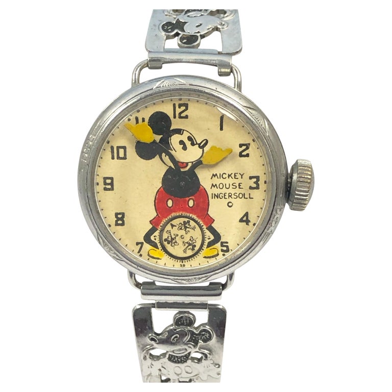 Reloj de pulsera manual Ingersoll Mickey Mouse Vintage de 1933 con