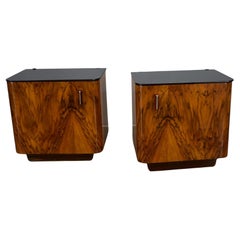 Paire de tables de chevet Art Déco des années 1933, Tchécoslovaquie