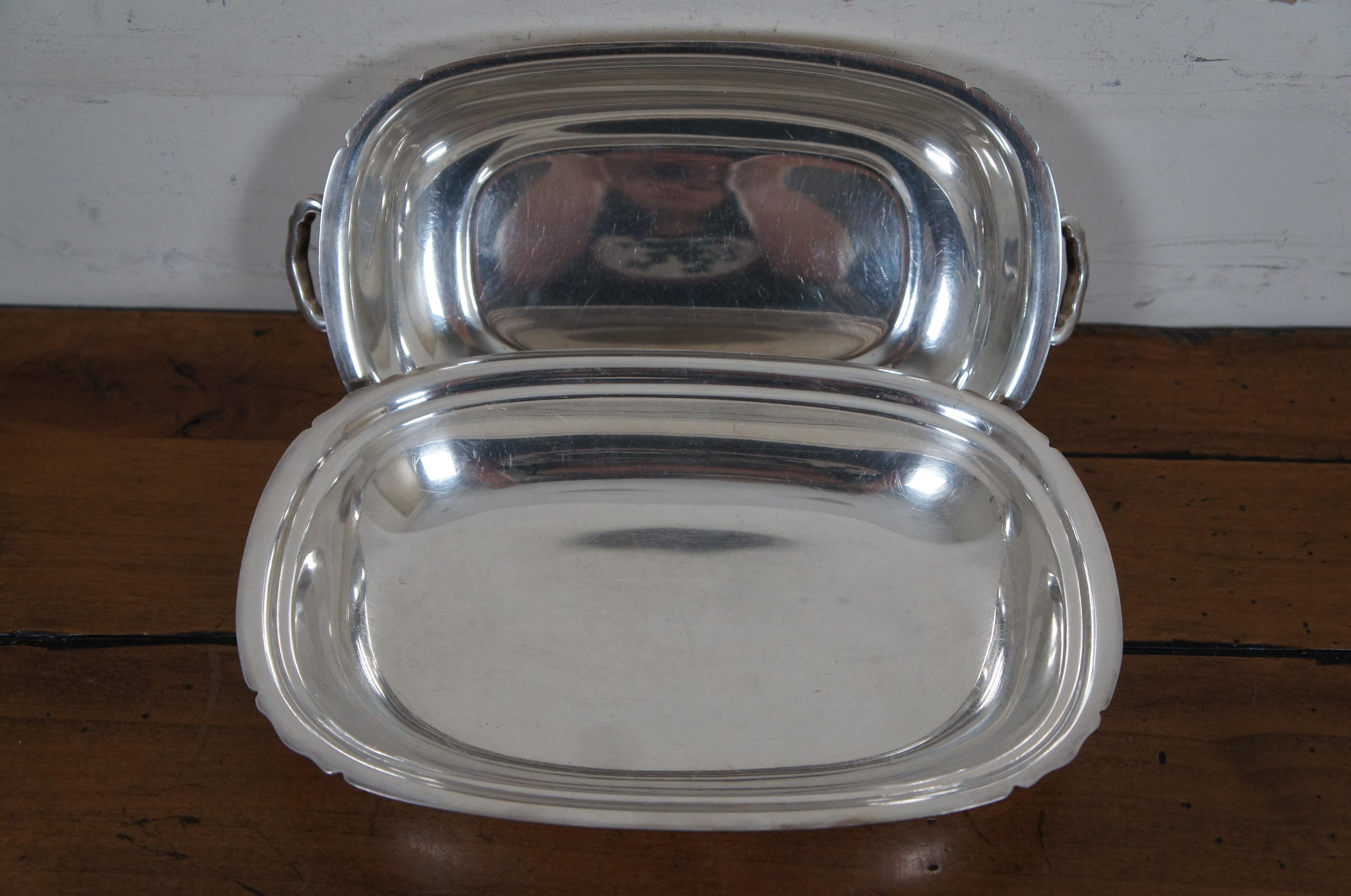 Mid-20th Century 1934 Antique Reed & Barton Silver Plate Lidded Vegetable Entree Serving Dish