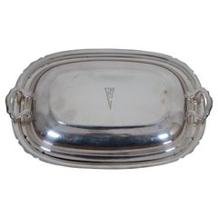 1934 Vintage Reed & Barton Silver Plate Lidded Vegetable Entree Serving Dish