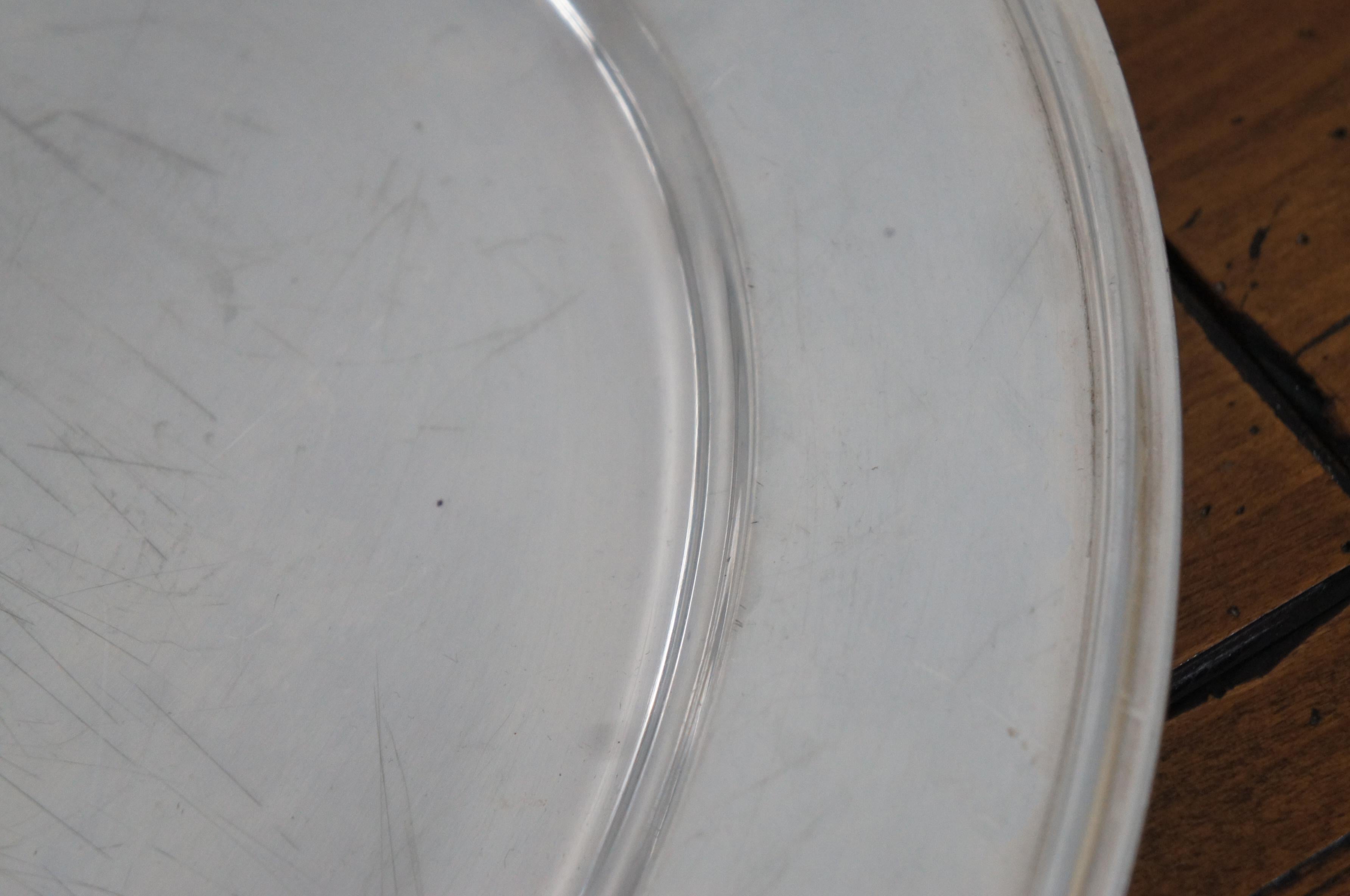 Mid-20th Century 1934 Antique Reed & Barton Silver Plate Oval Serving Vanity Platter Tray 21