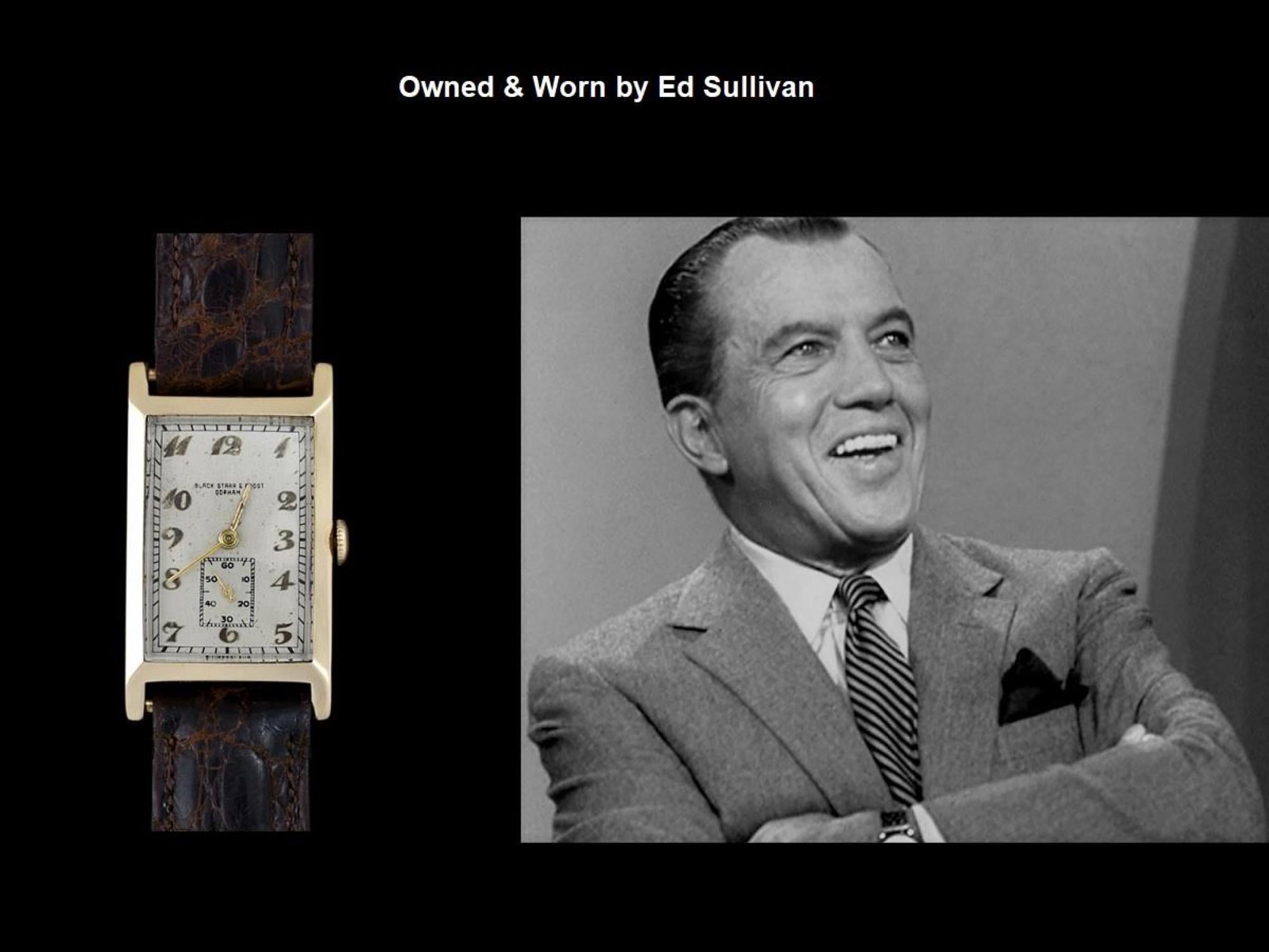 1934 BLACK STARR FROST Mens 14K Gold - Offert par Ed Sullivan, animateur TV emblématique en vente 6