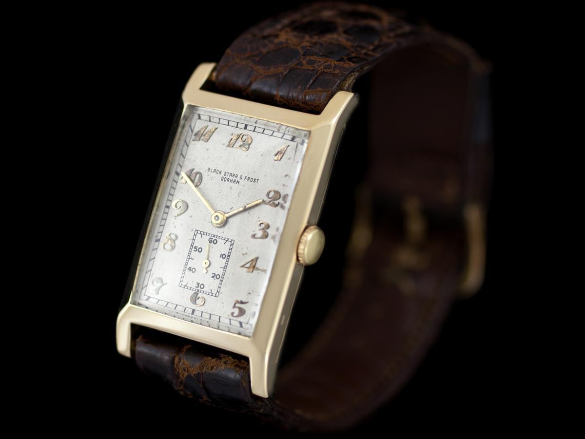 1934 BLACK STARR FROST Mens 14K Gold - Offert par Ed Sullivan, animateur TV emblématique Bon état - En vente à Suwanee, GA