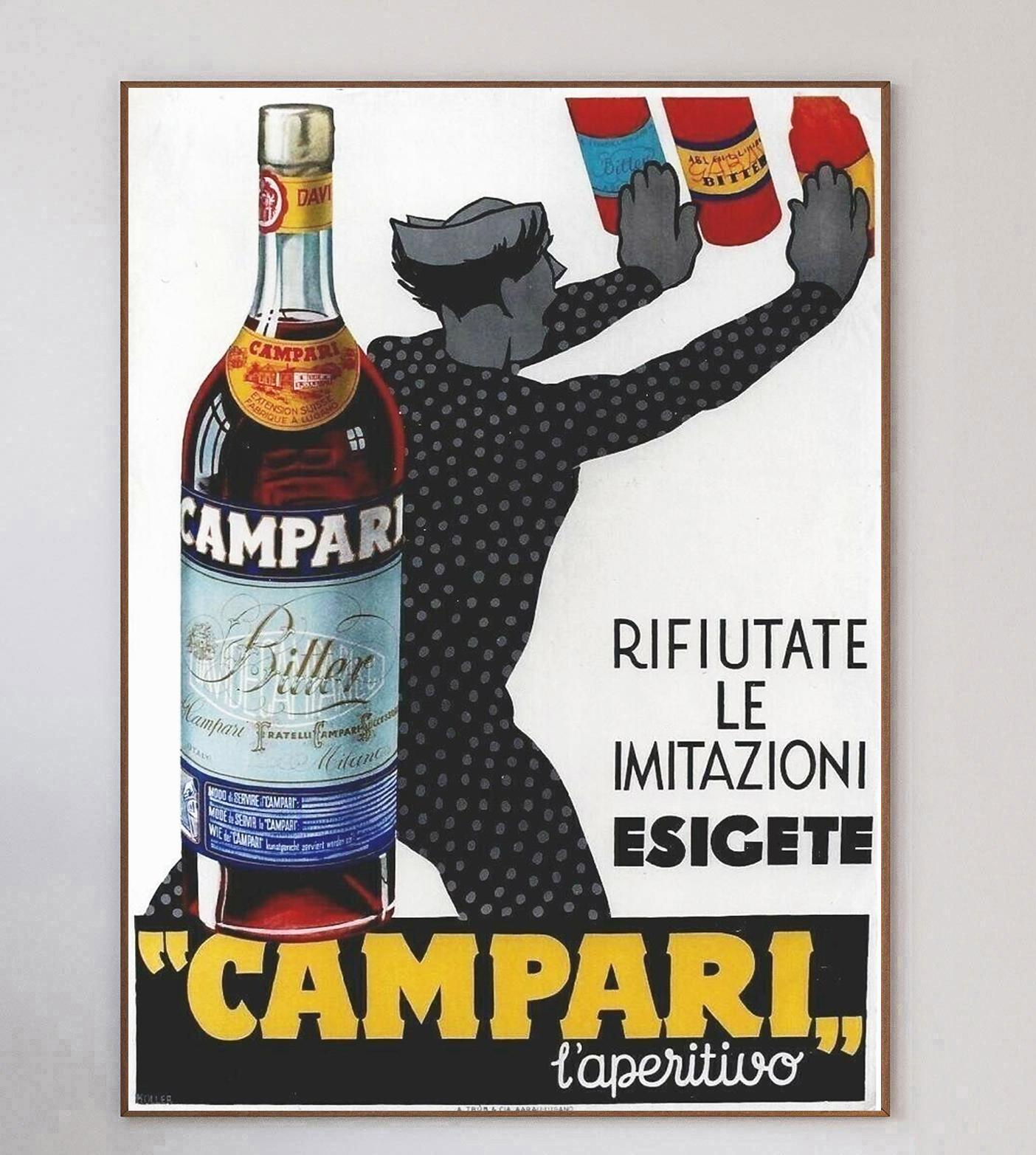L'emblématique marque de liqueur italienne Campari a collaboré avec de nombreux artistes tout au long du XXe siècle, créant des œuvres d'art merveilleuses et intemporelles. Campari a été formé en 1860 par Gaspare Campari et l'apéritif est toujours