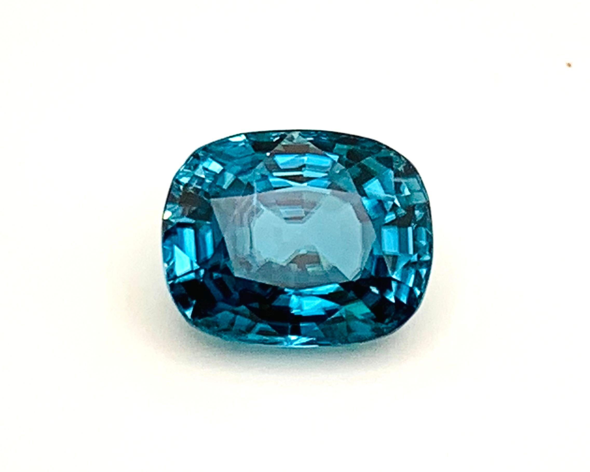 blue zircon loose stones