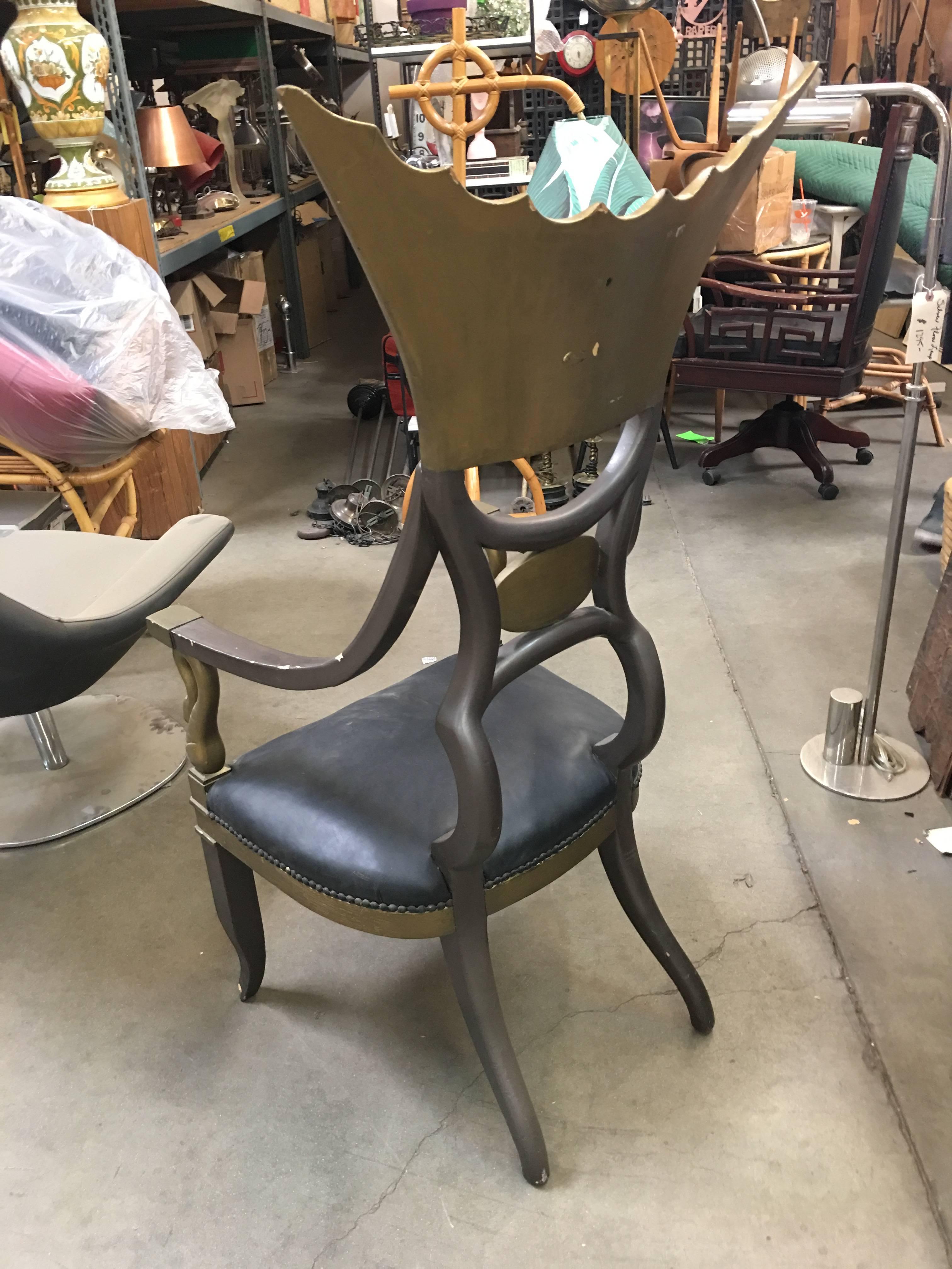 1934 Cleopatra Prop Egyptian Throne Chair Used by Claudette Colbert For