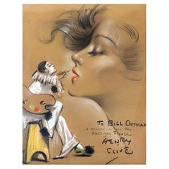 1934 Ritratto femminile pastello su carta di Henry Clive