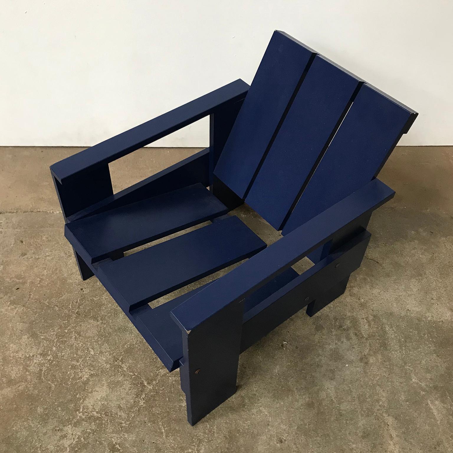 1934, Gerrit Rietveld, by Rietveld Family, Number 41, Children Crate Chair Blue 1